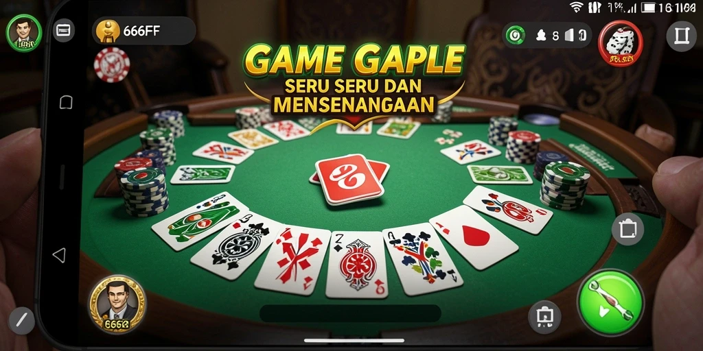 Tampilan menarik saat bermain Gaple di 666FF.