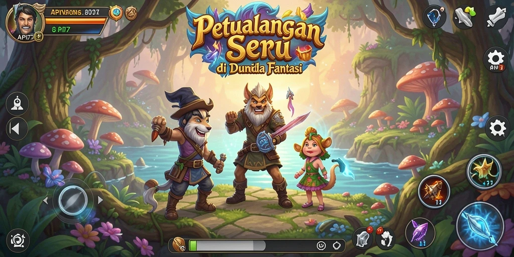 Tangkapan layar utama API77 menampilkan pengalaman gameplay petualangan yang mendebarkan.