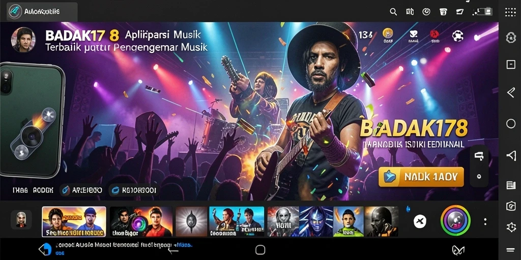 Screenshot dari gameplay <strong>BADAK178</strong> yang menunjukkan koleksi lagu.