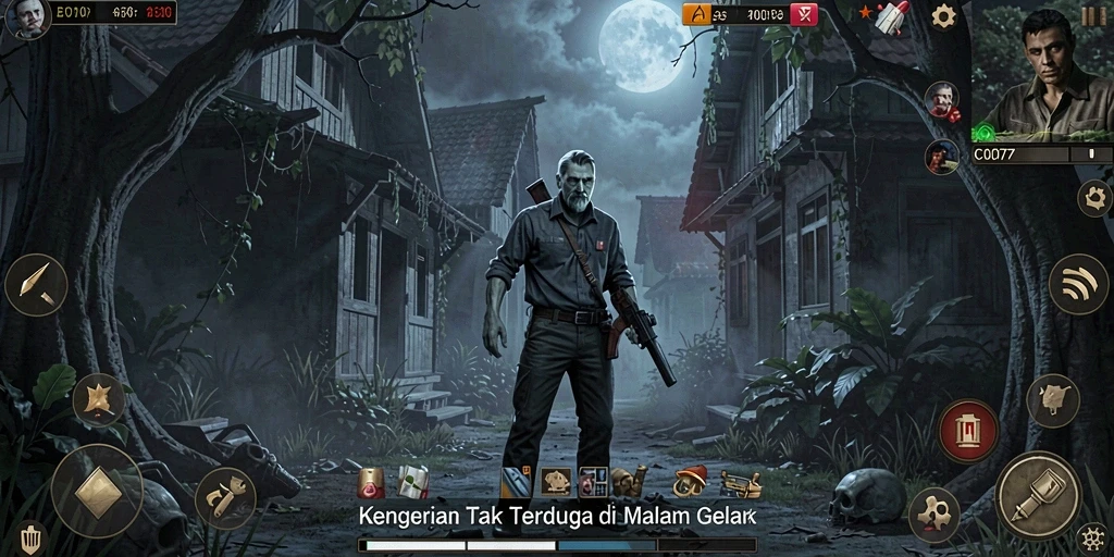 Gameplay yang menyeramkan dan menegangkan di C0077.