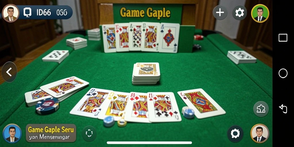 Tampilan gameplay ID66 menampilkan suasana seru permainan Gaple.