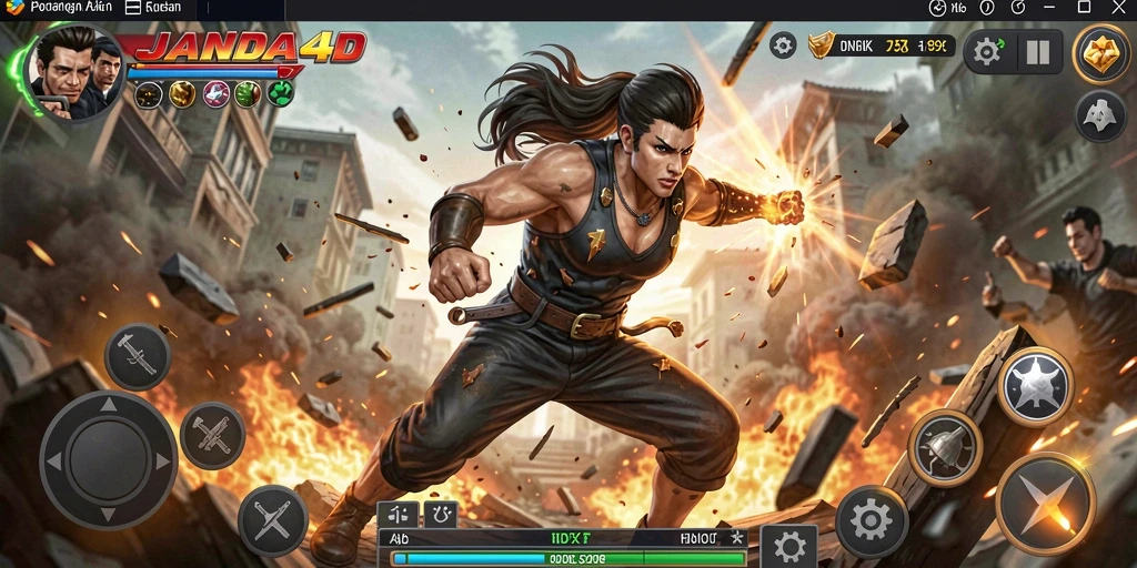 Tampilan gameplay yang mendebarkan dalam JANDA4D.