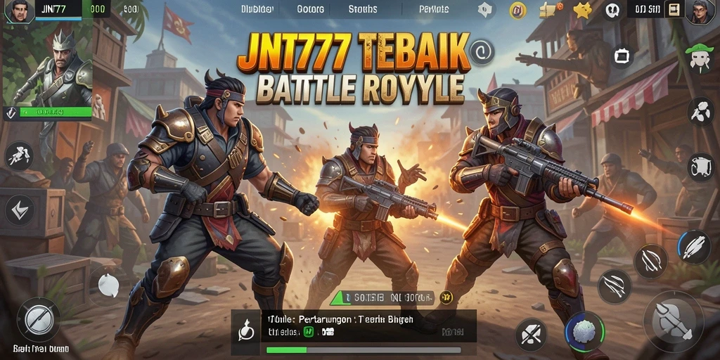 Gameplay JNT777, aksi seru dalam pertempuran Battle Royale.