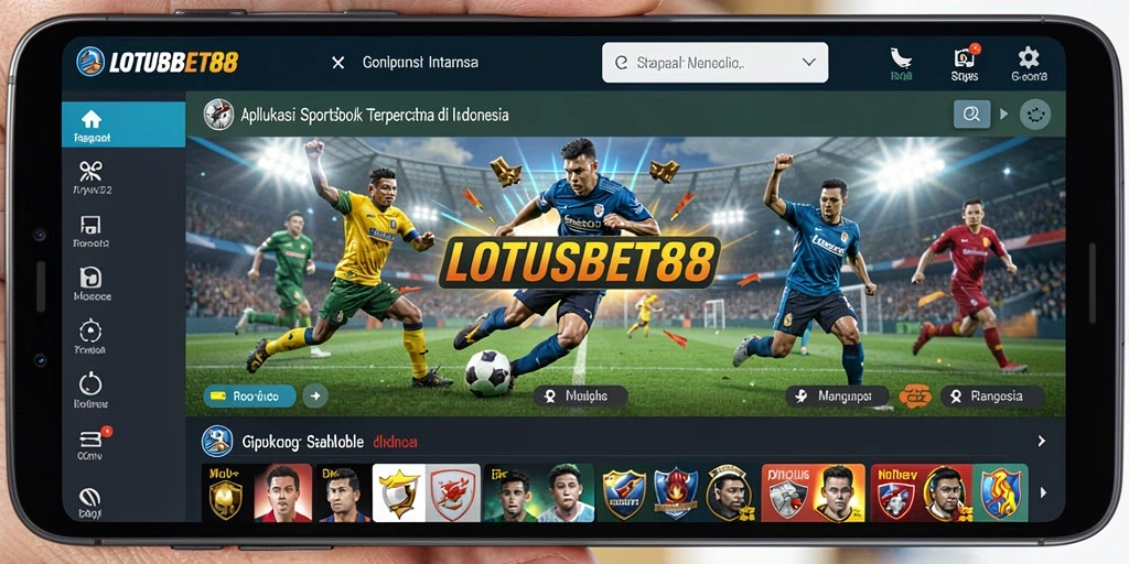 Tampilan screenshot LOTUSBET88 saat pengguna memasang taruhan pada olahraga.
