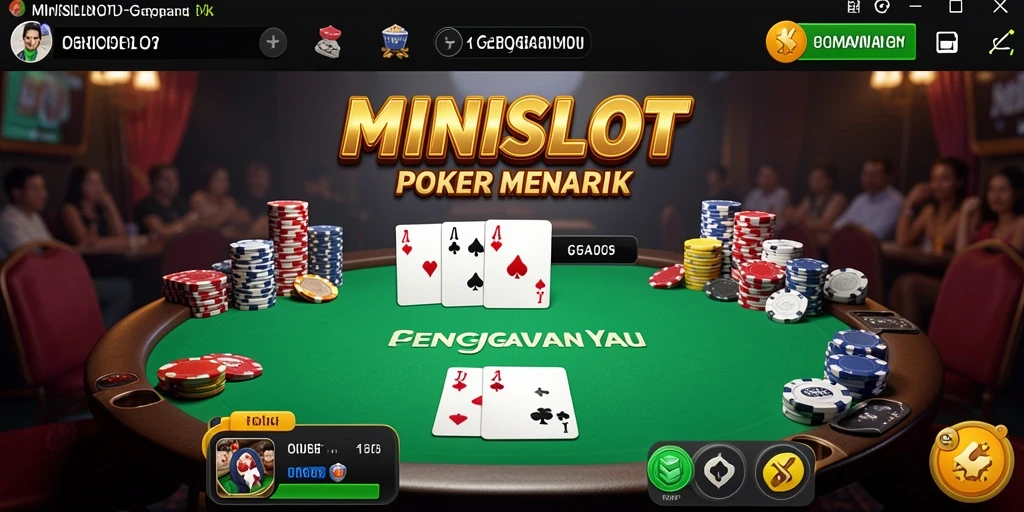 Screenshot MINISLOT menampilkan aksi seru dalam permainan Poker.