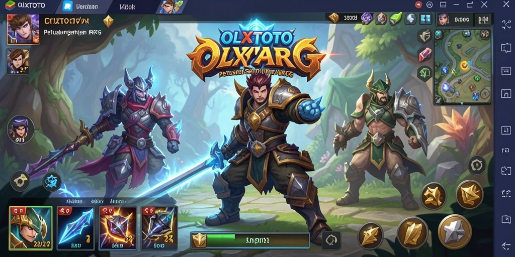 Tangkapan layar gameplay OLXTOTO yang menunjukkan pertarungan epik dan keindahan dunia.