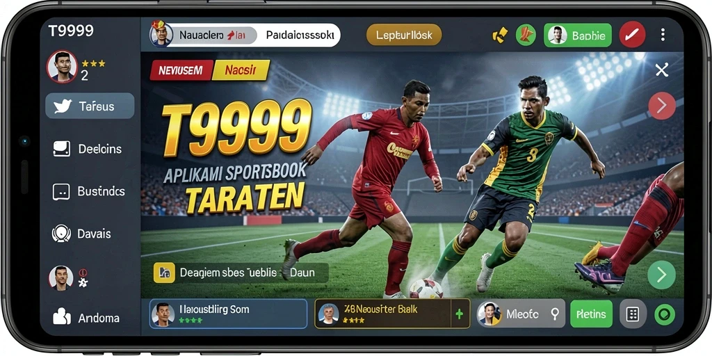 Tampilan gameplay menarik dari aplikasi sportsbook T9999.